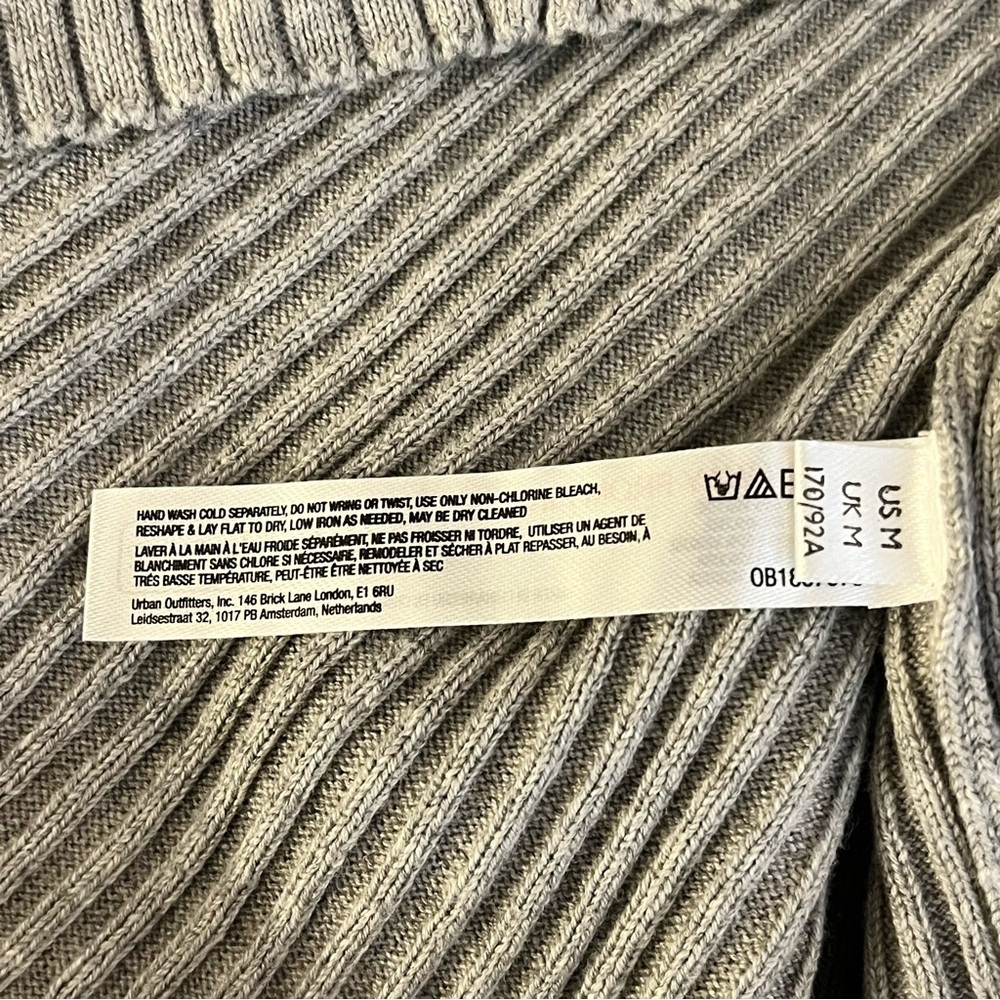 Daily Practice | Ribbed gray sweater midi skirt Women’s size M Anthropologie - Picture 7 of 9